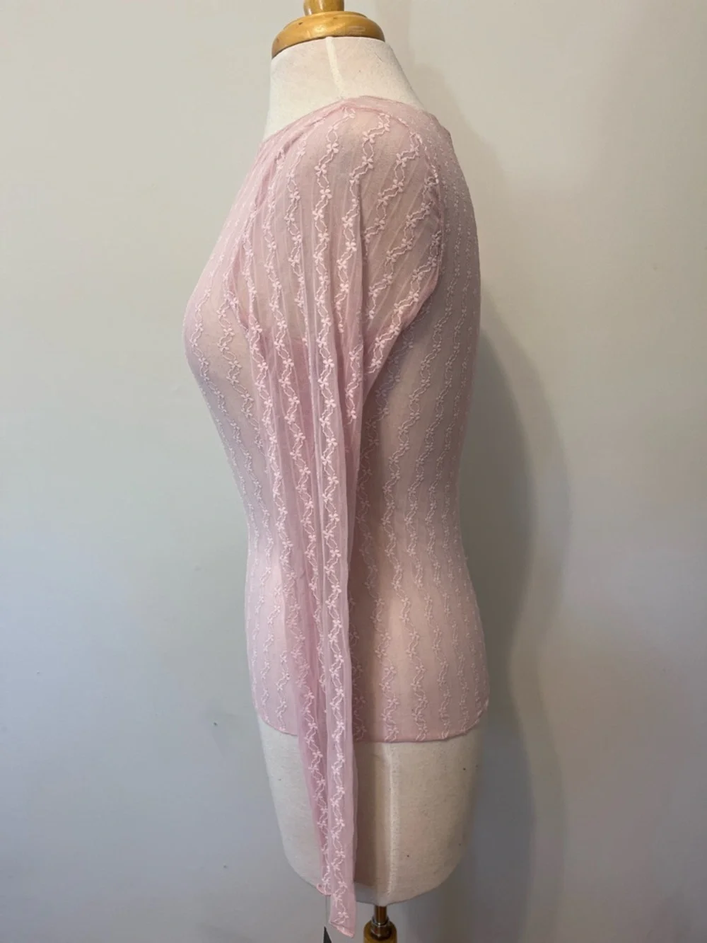 New Wild Fable Sheer Pastel Rose Pink Mesh Fairy ballerina Top Size Medium - Picture 2 of 6